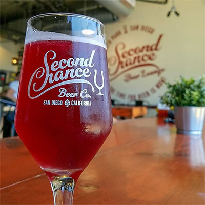 Blueberry gose from Second Chance Brewing